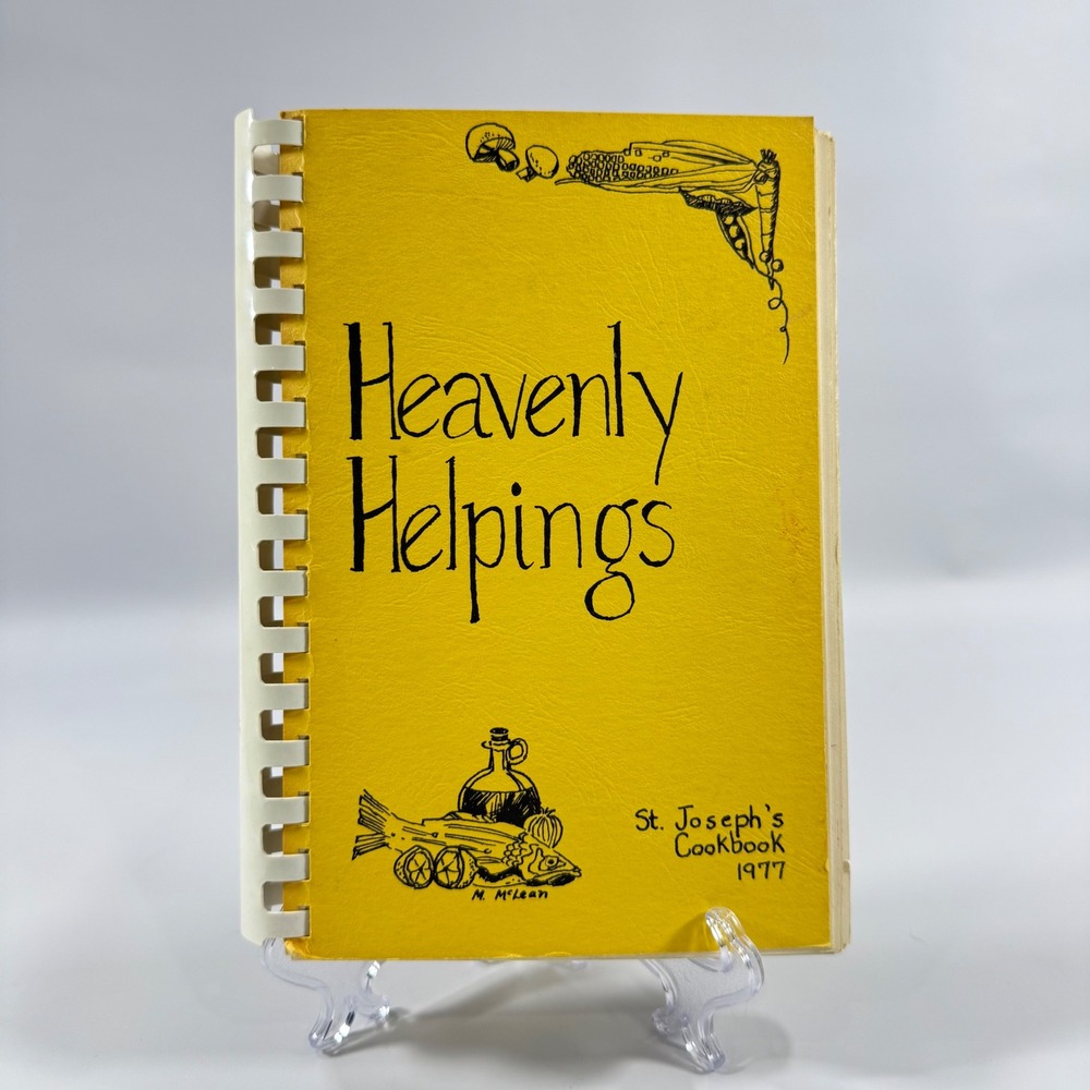 VTG Heavenly Helpings St. Joseph's Church Cookbook‎ 1977 Spiral Book Columbia SC